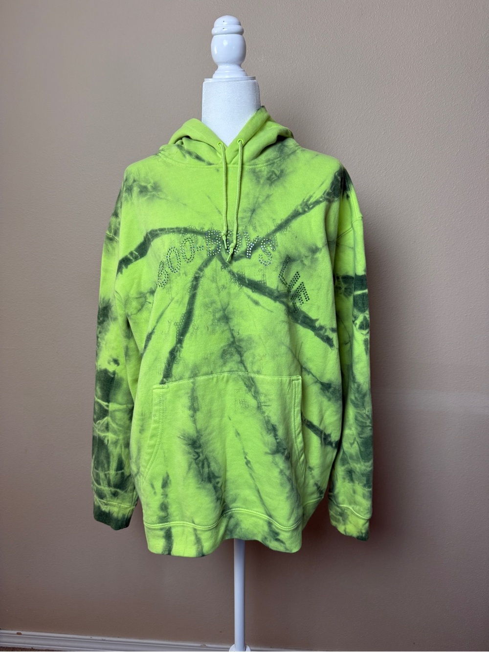 Boys Lie Tie Dye Neon Green Hoodie